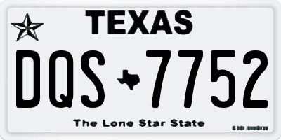TX license plate DQS7752