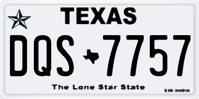 TX license plate DQS7757