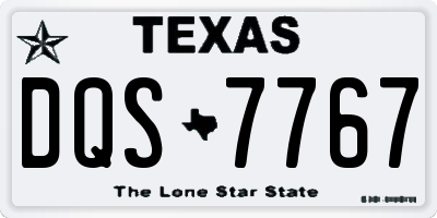 TX license plate DQS7767