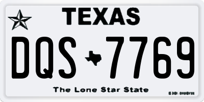 TX license plate DQS7769