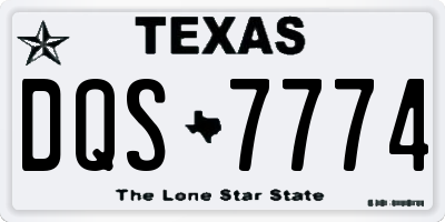 TX license plate DQS7774