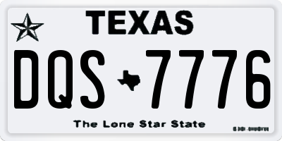 TX license plate DQS7776