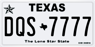 TX license plate DQS7777