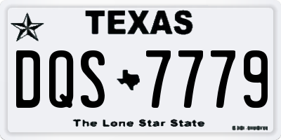 TX license plate DQS7779