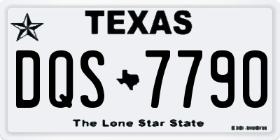 TX license plate DQS7790
