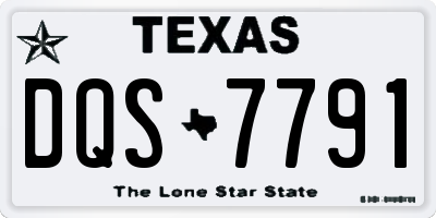 TX license plate DQS7791