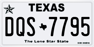 TX license plate DQS7795