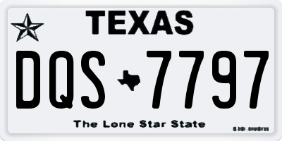 TX license plate DQS7797