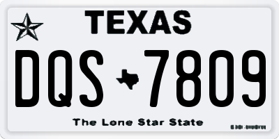 TX license plate DQS7809