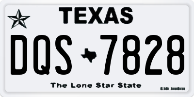 TX license plate DQS7828