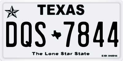 TX license plate DQS7844