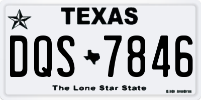 TX license plate DQS7846