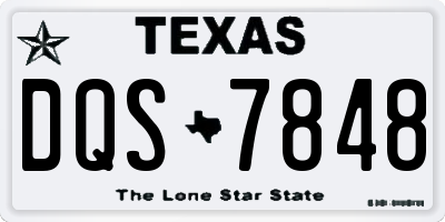 TX license plate DQS7848