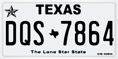 TX license plate DQS7864