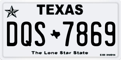 TX license plate DQS7869