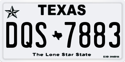 TX license plate DQS7883