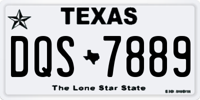 TX license plate DQS7889