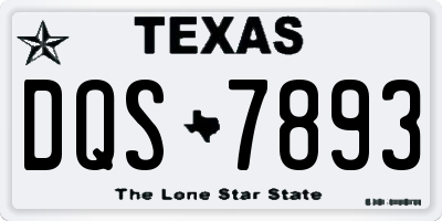 TX license plate DQS7893