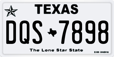 TX license plate DQS7898