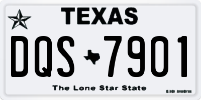 TX license plate DQS7901