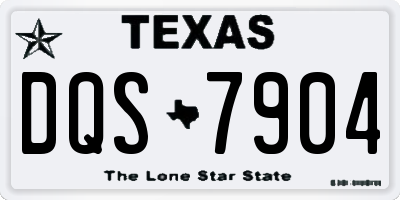 TX license plate DQS7904