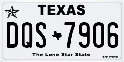TX license plate DQS7906