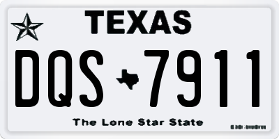 TX license plate DQS7911
