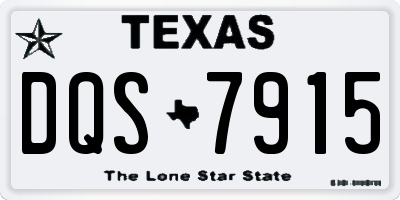 TX license plate DQS7915