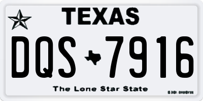 TX license plate DQS7916