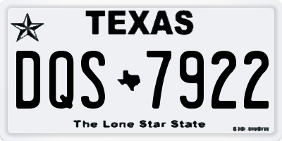 TX license plate DQS7922