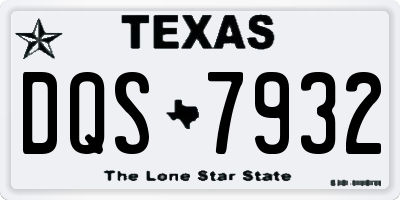 TX license plate DQS7932