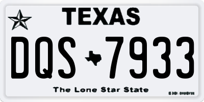 TX license plate DQS7933