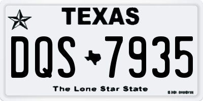 TX license plate DQS7935