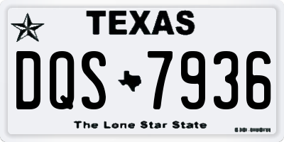 TX license plate DQS7936