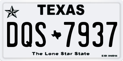 TX license plate DQS7937