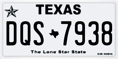 TX license plate DQS7938