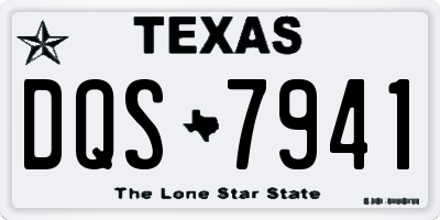 TX license plate DQS7941