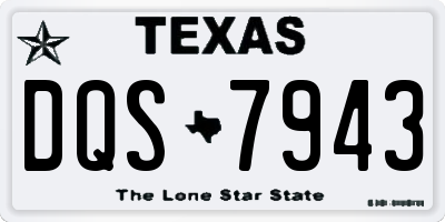 TX license plate DQS7943