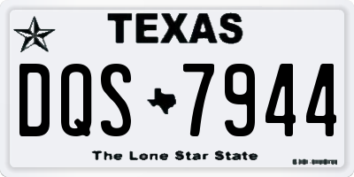 TX license plate DQS7944