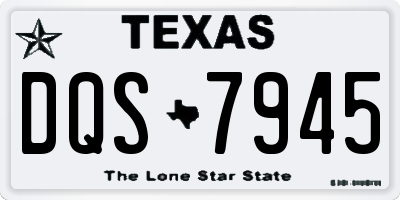 TX license plate DQS7945