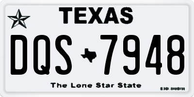 TX license plate DQS7948