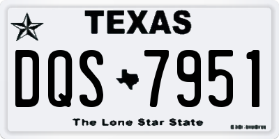 TX license plate DQS7951