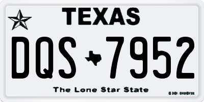 TX license plate DQS7952
