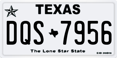 TX license plate DQS7956