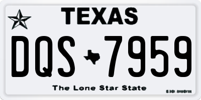TX license plate DQS7959