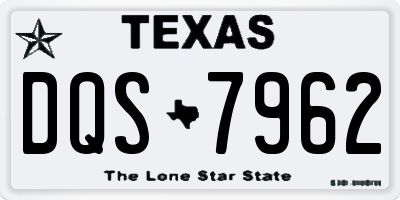 TX license plate DQS7962