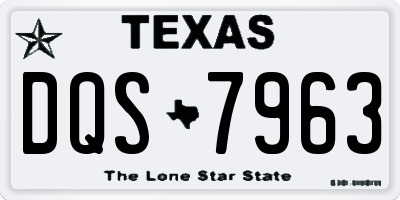 TX license plate DQS7963