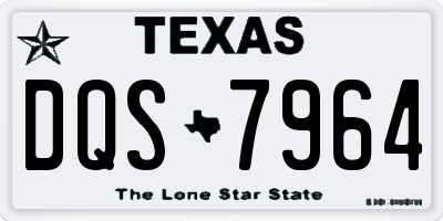 TX license plate DQS7964