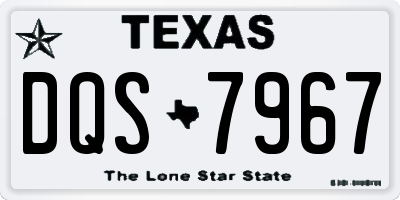 TX license plate DQS7967