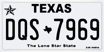 TX license plate DQS7969